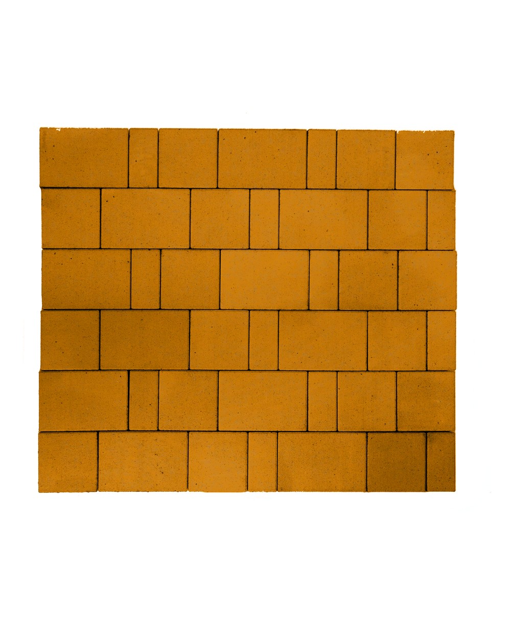 Тротуарная плитка BRAER II «Старый город Ландхаус» ОРАНЖЕВЫЙ